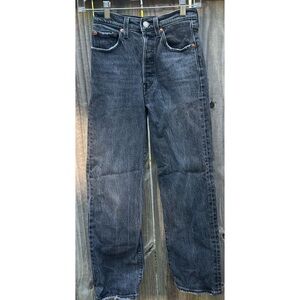 Levi’s Ribcage Charcoal Straight Cut Jeans 24